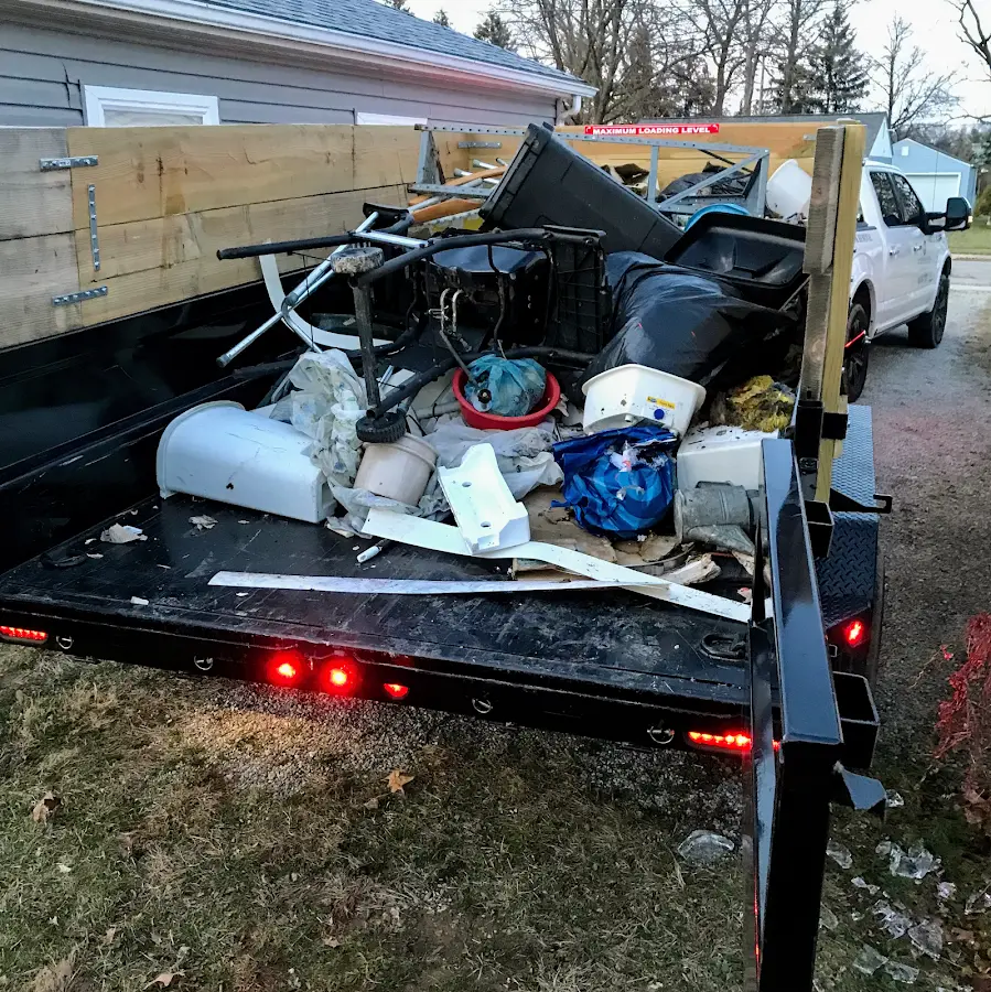Roll-off dumpster delivered to a residential driveway in Oak Forest